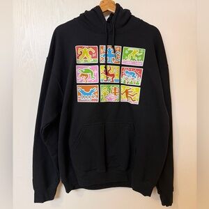 Keith Haring Black Hoodie